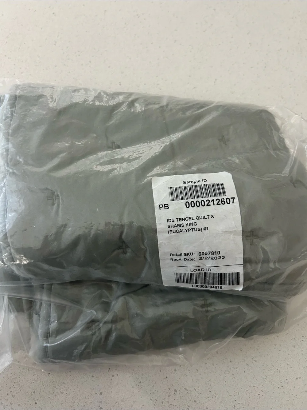 Pottery Barn TENCEL™ Quilted Sham King Eucalyptus Green 1 NWOT